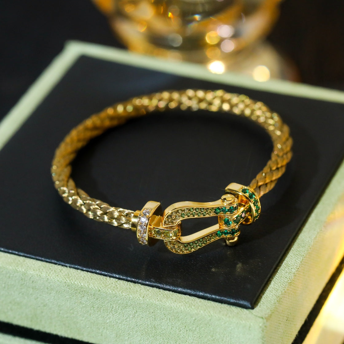 [Elara jewelsry ]FORCE 10 GOLD GREEN DIAMOND PAVED