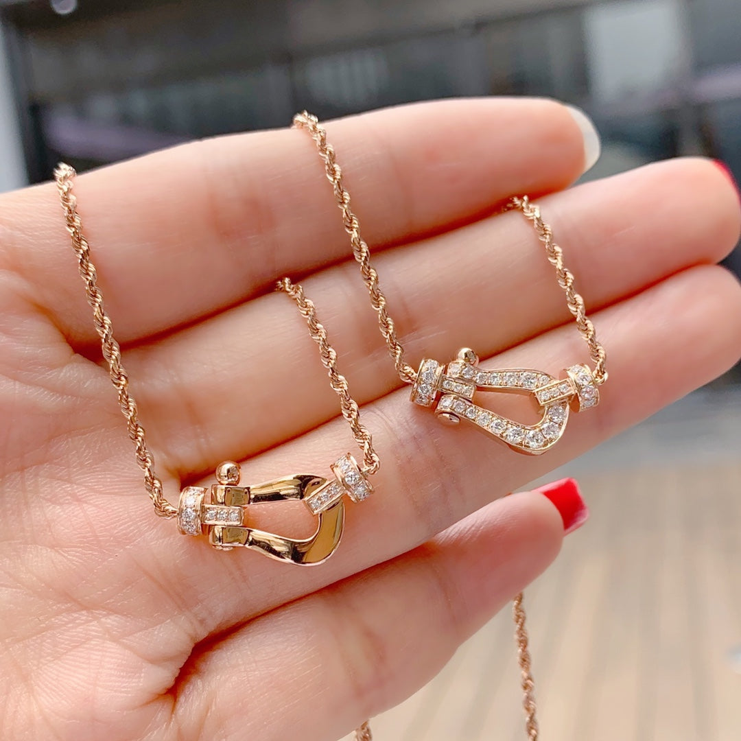[Elara jewelsry ]FORCE 10 PINK GOLD DIAMOND NECKLACE