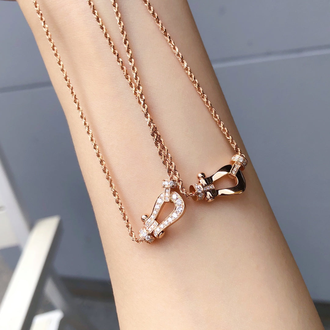 [Elara jewelsry ]FORCE 10 PINK GOLD DIAMOND NECKLACE