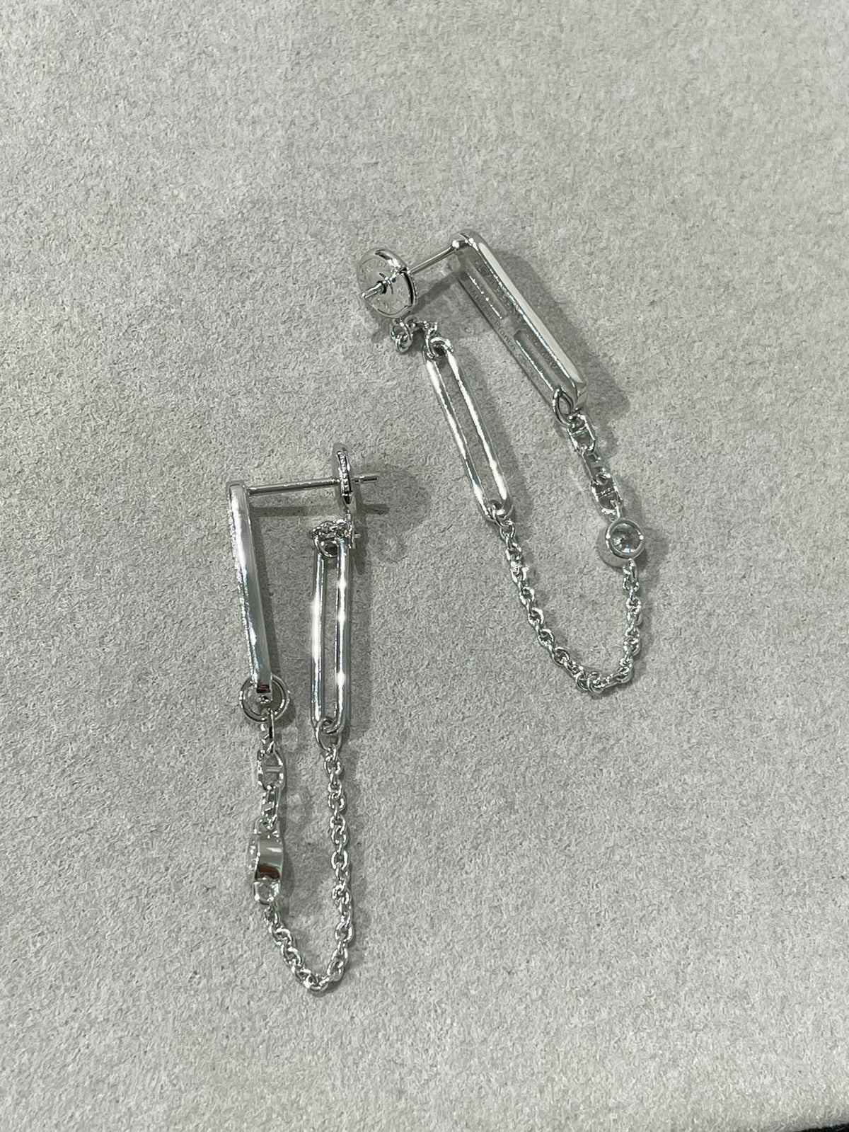 [Elara jewelsry ]CHAINE CHAOS DIAMOND DROP EARRINGS
