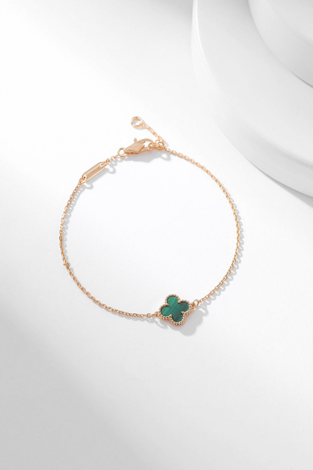 [Elara jewelsry ]CLOVER BRACELET MALACHITE 1 MOTIF