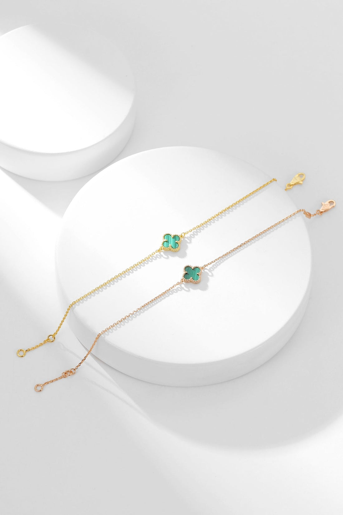 [Elara jewelsry ]CLOVER BRACELET MALACHITE 1 MOTIF