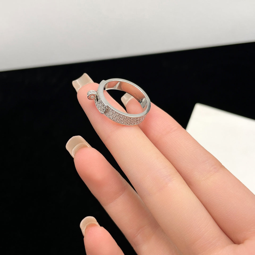 [Elara jewelsry ]KELLY SILVER DIAMOND RING