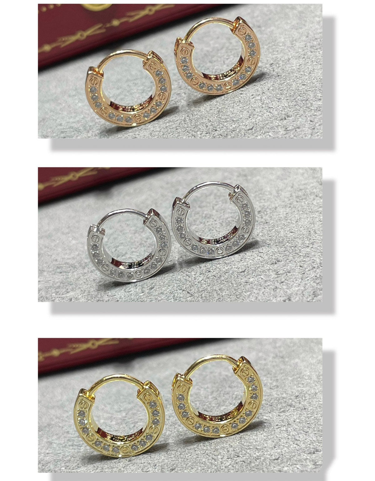 [Elara jewelsry ]LOVE DIAMOND EARRINGS