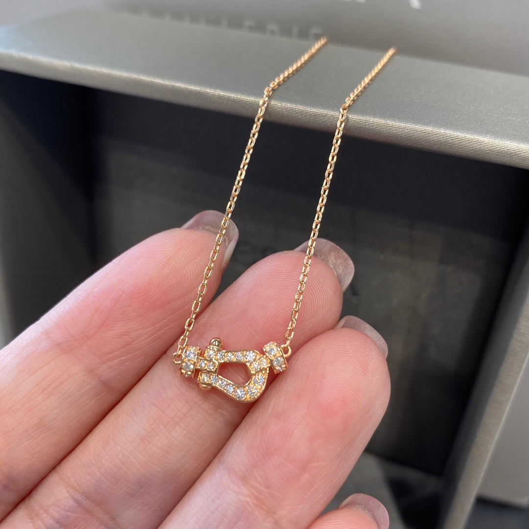 [Elara jewelsry ]FORCE 10 DIAMOND PINK GOLD NECKLACE MINI MODEL