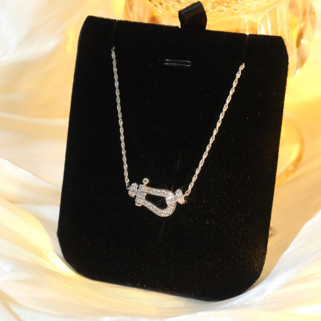 [Elara jewelsry ]FORCE 10 DIAMOND SILVER NECKLACE MINI MODEL