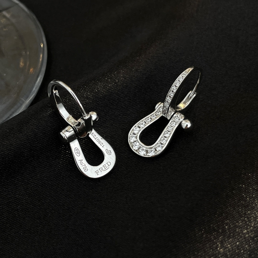 [Elara jewelsry ]FORCE 10 FULL DIAMOND DROP EARRINGS MEDIUM MODEL