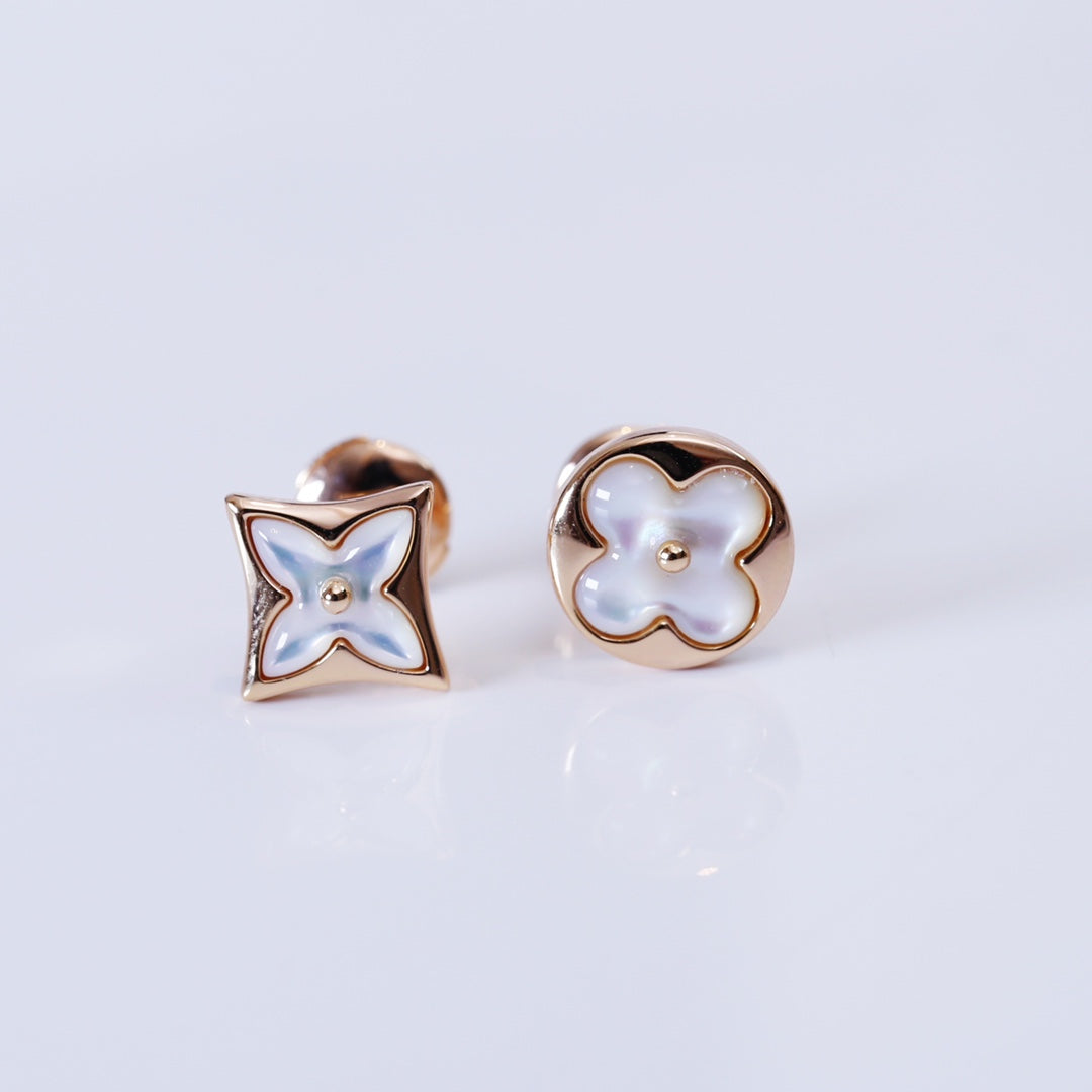 [Elara jewelsry ]STAR AND SUN PINK GOLD MOP STUD EARRINGS