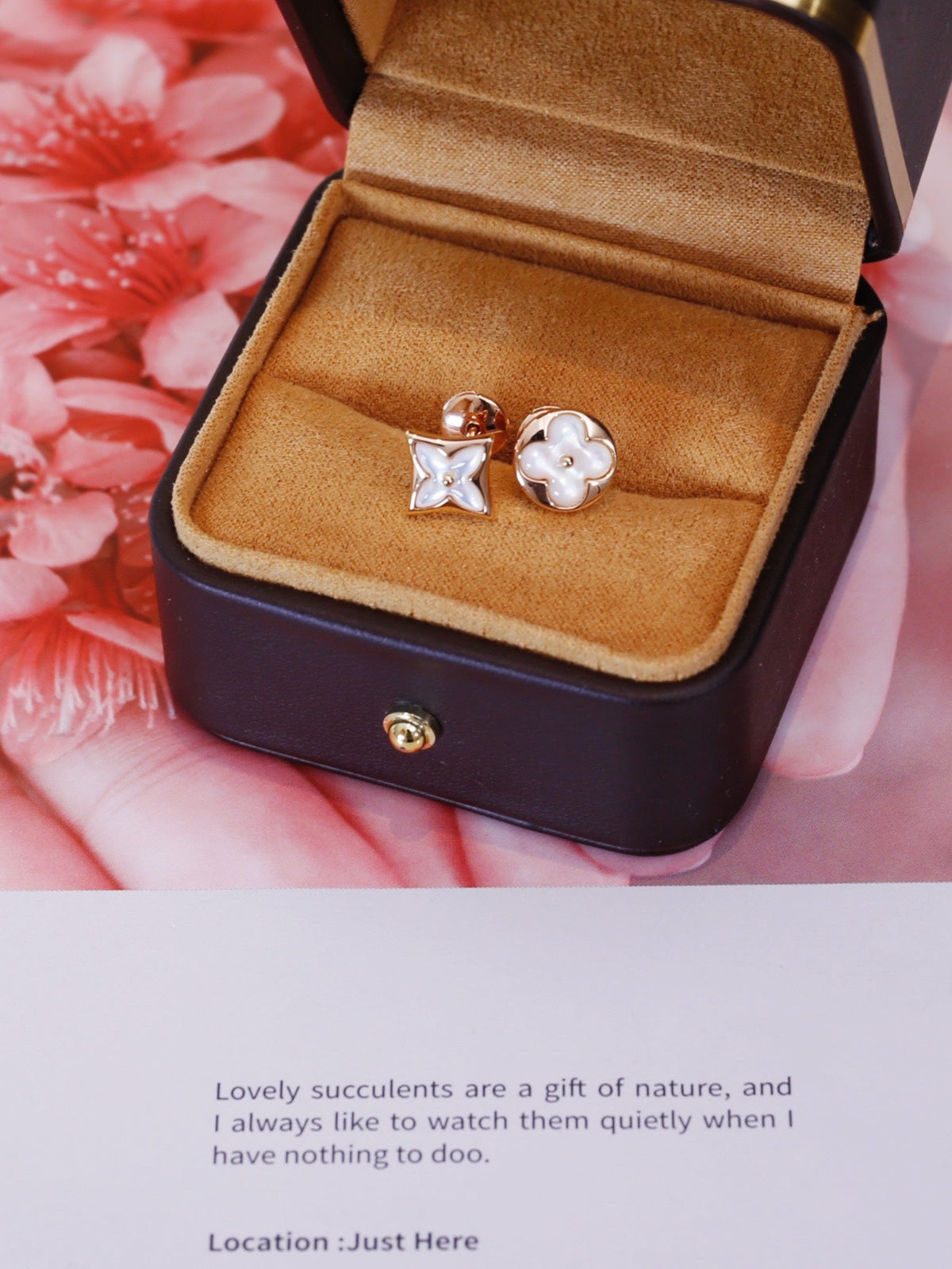 [Elara jewelsry ]STAR AND SUN PINK GOLD MOP STUD EARRINGS