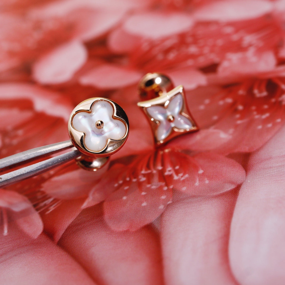 [Elara jewelsry ]STAR AND SUN PINK GOLD MOP STUD EARRINGS