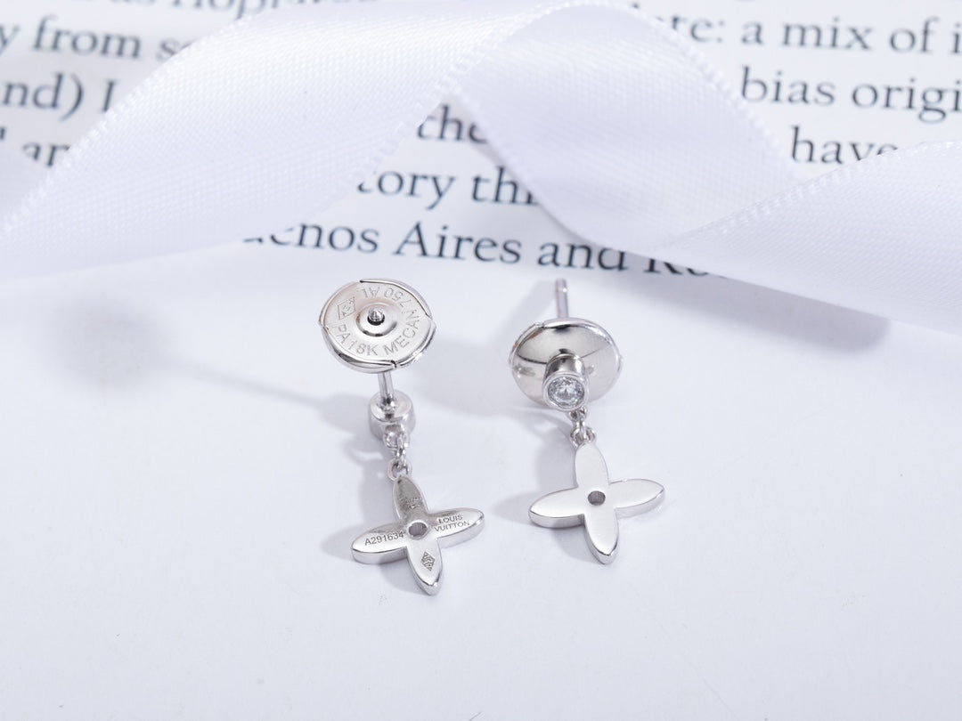 [Elara jewelsry ]VIDYLLE SILVER DIAMOND MINI DROP EARRINGS