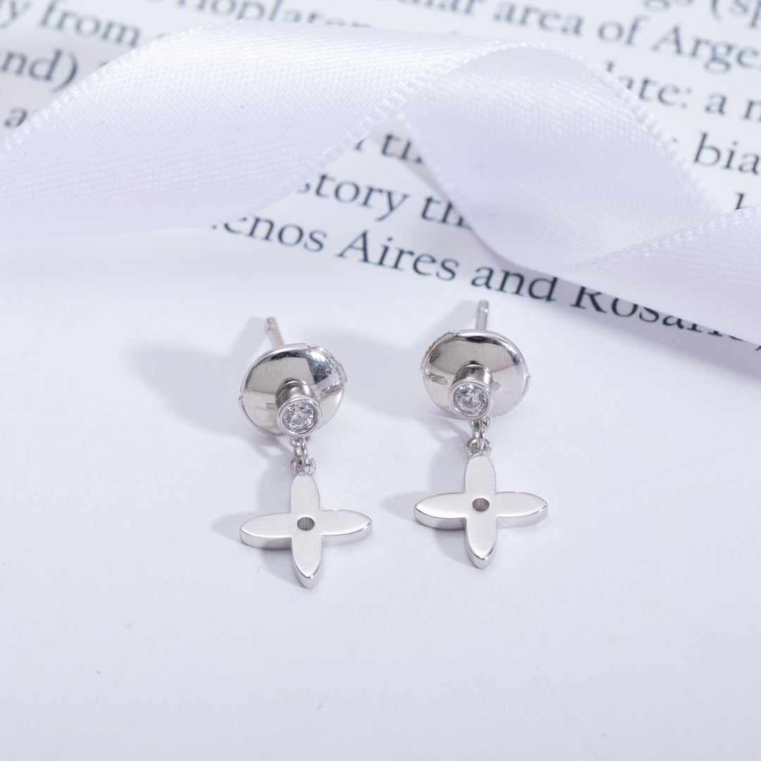 [Elara jewelsry ]VIDYLLE SILVER DIAMOND MINI DROP EARRINGS