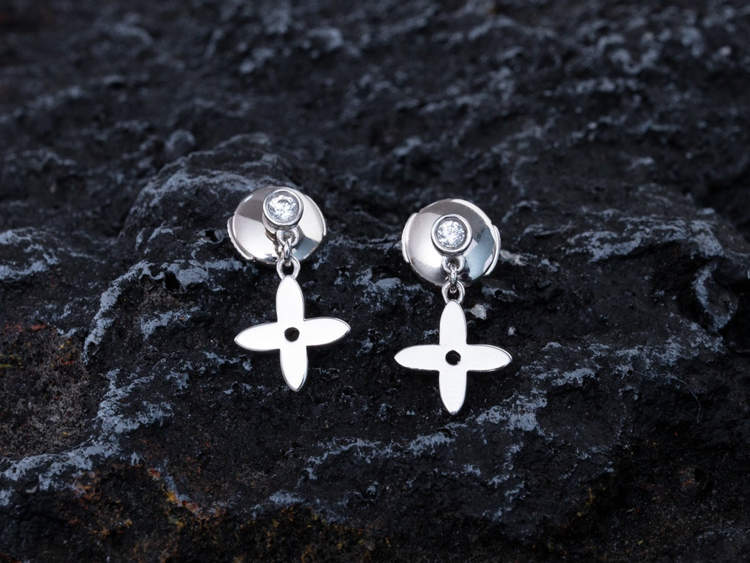 [Elara jewelsry ]VIDYLLE SILVER DIAMOND MINI DROP EARRINGS