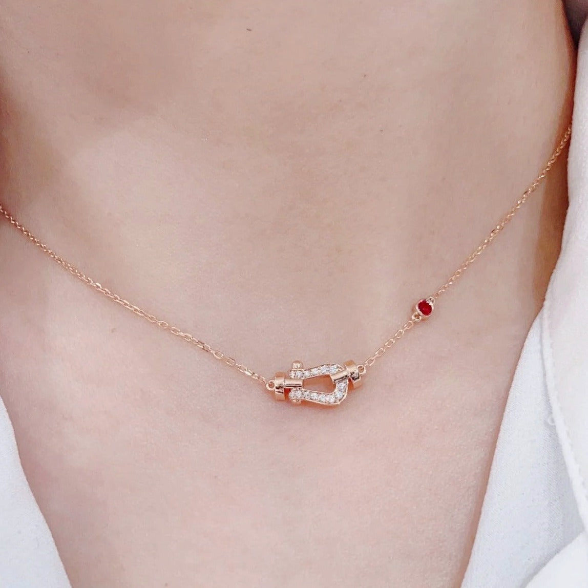[Elara jewelsry ]FORCE 10 DIAMOND PINK GOLD NECKLACE