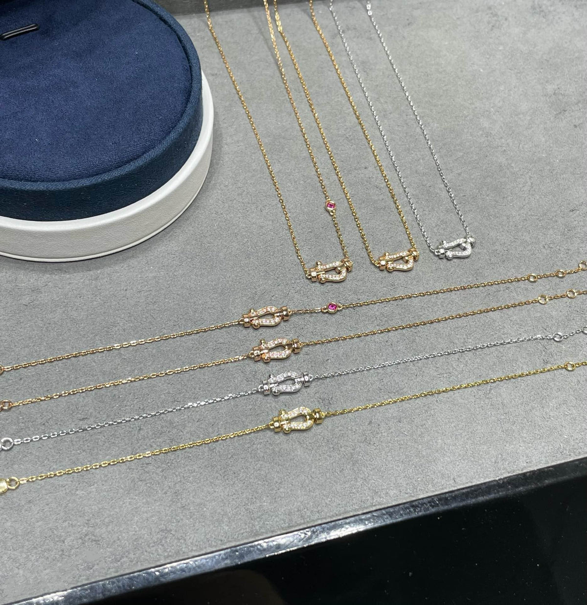 [Elara jewelsry ]FORCE 10 DIAMOND PINK GOLD NECKLACE