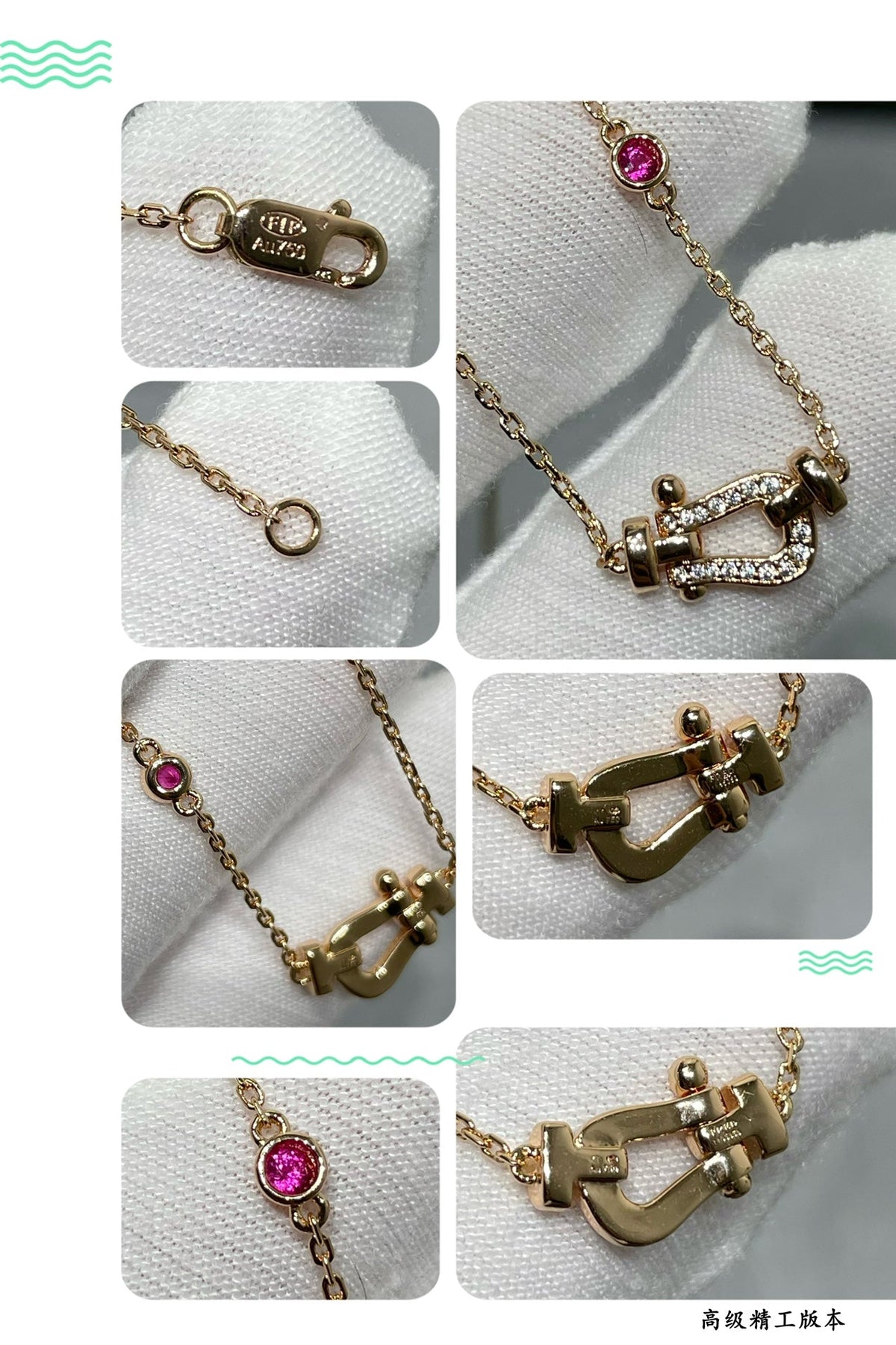 [Elara jewelsry ]FORCE 10 DIAMOND PINK GOLD NECKLACE