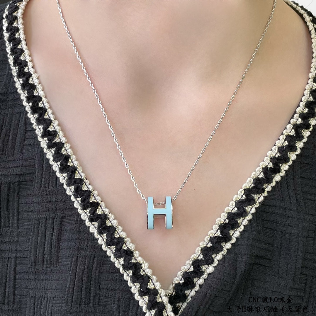 [Elara jewelsry ]POP H SKY BLUE NECKLACE