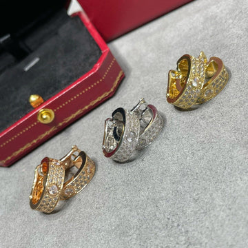 [Elara jewelsry ]LOVE 5.5MM DIAMOND PAVED EARRINGS