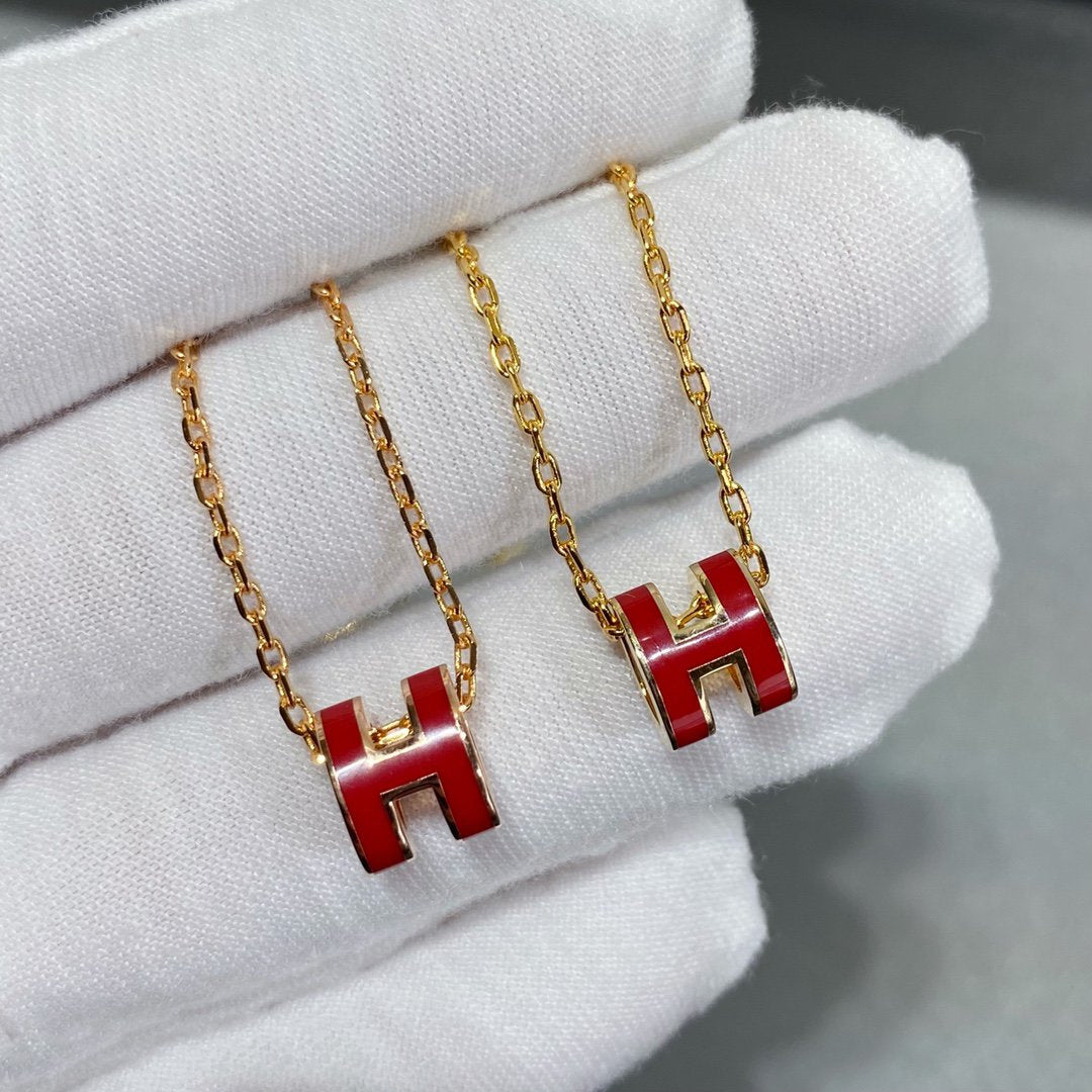 [Elara jewelsry ]MINI POP H NECKLACE