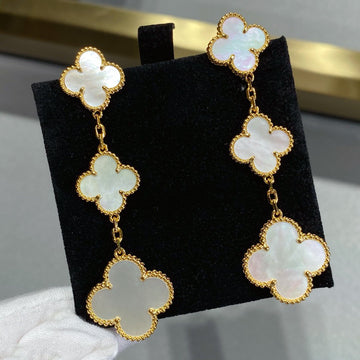 [Elara jewelsry ]CLOVER MOP 3 MOTIFS GOLD EARRINGS