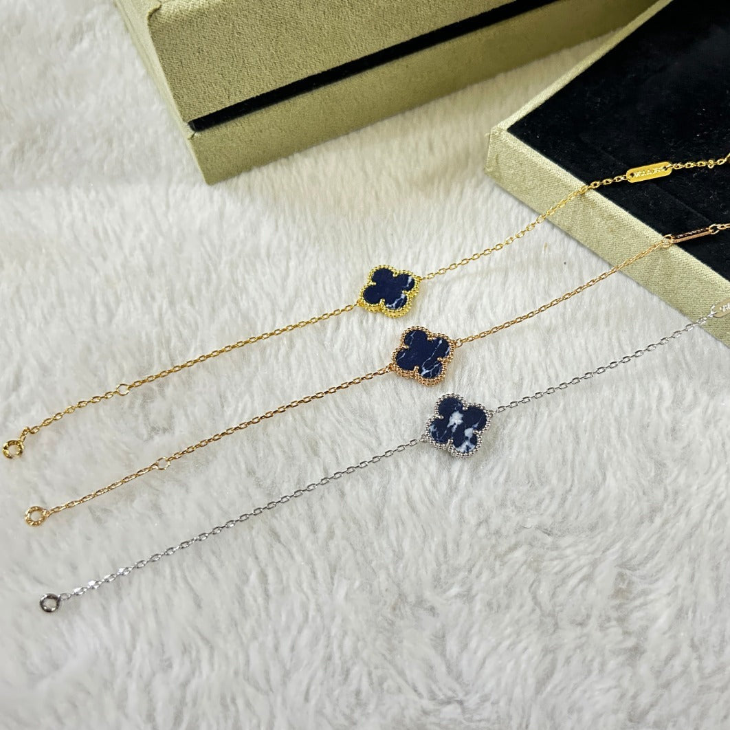[Elara jewelsry ]CLOVER 1 MOTIF PIETERSITE BRACELET