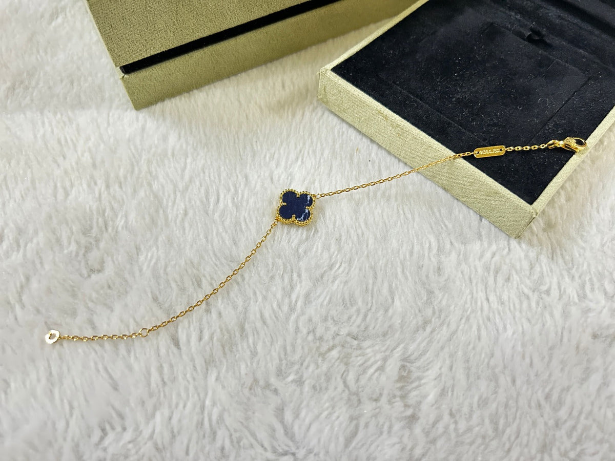 [Elara jewelsry ]CLOVER 1 MOTIF PIETERSITE BRACELET