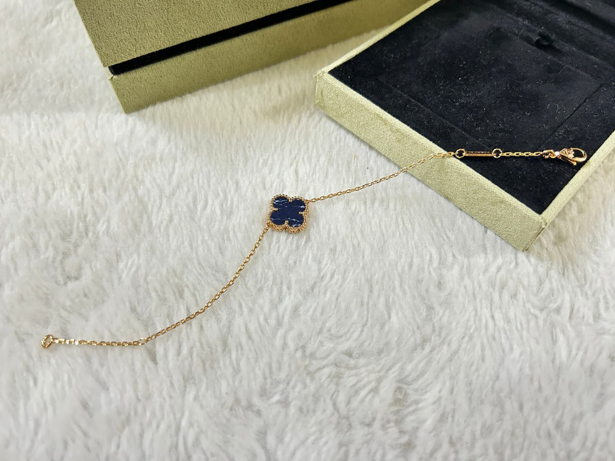 [Elara jewelsry ]CLOVER 1 MOTIF PIETERSITE BRACELET