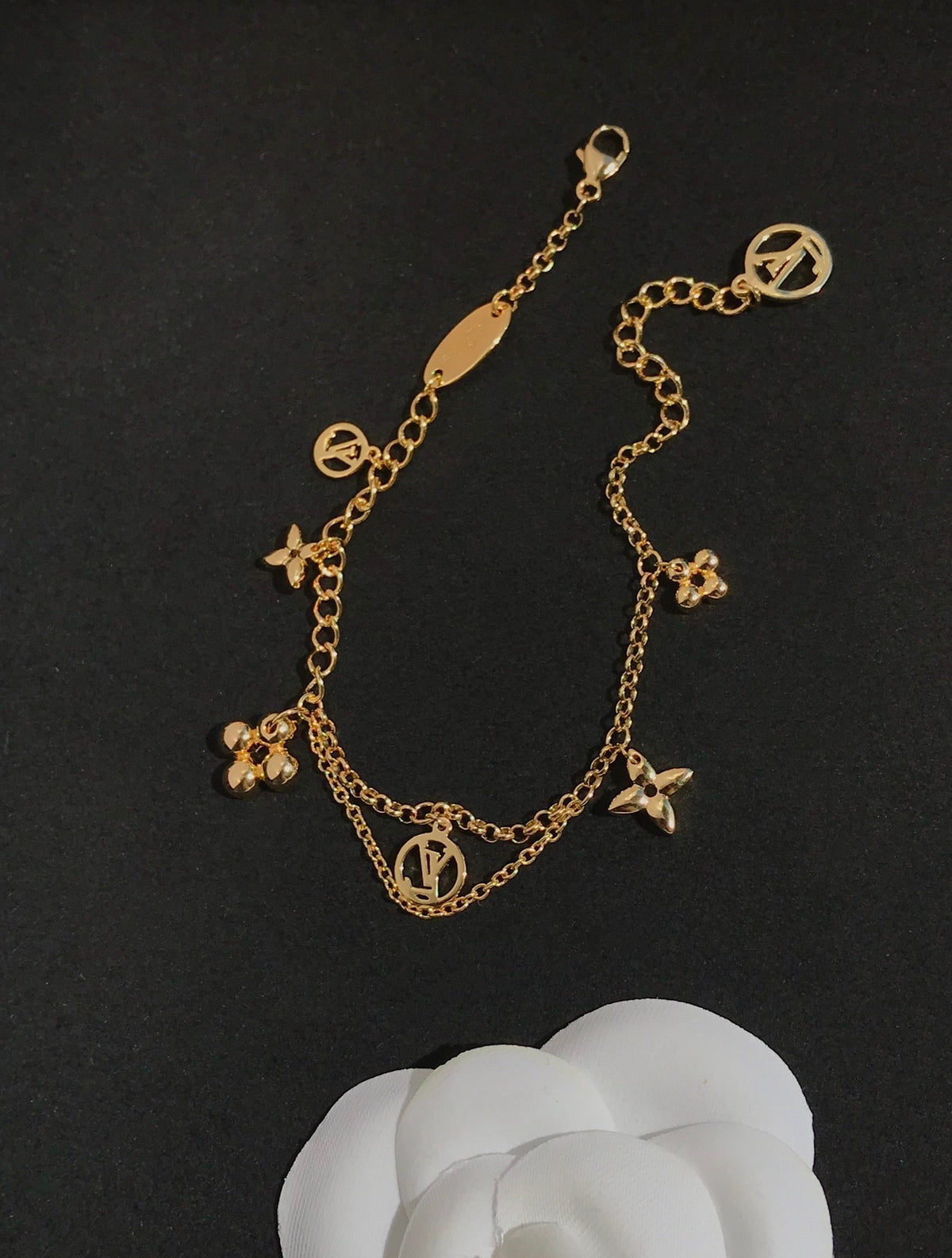 [Elara jewelsry ]BLOOMING PINK GOLD MOP BRACELET