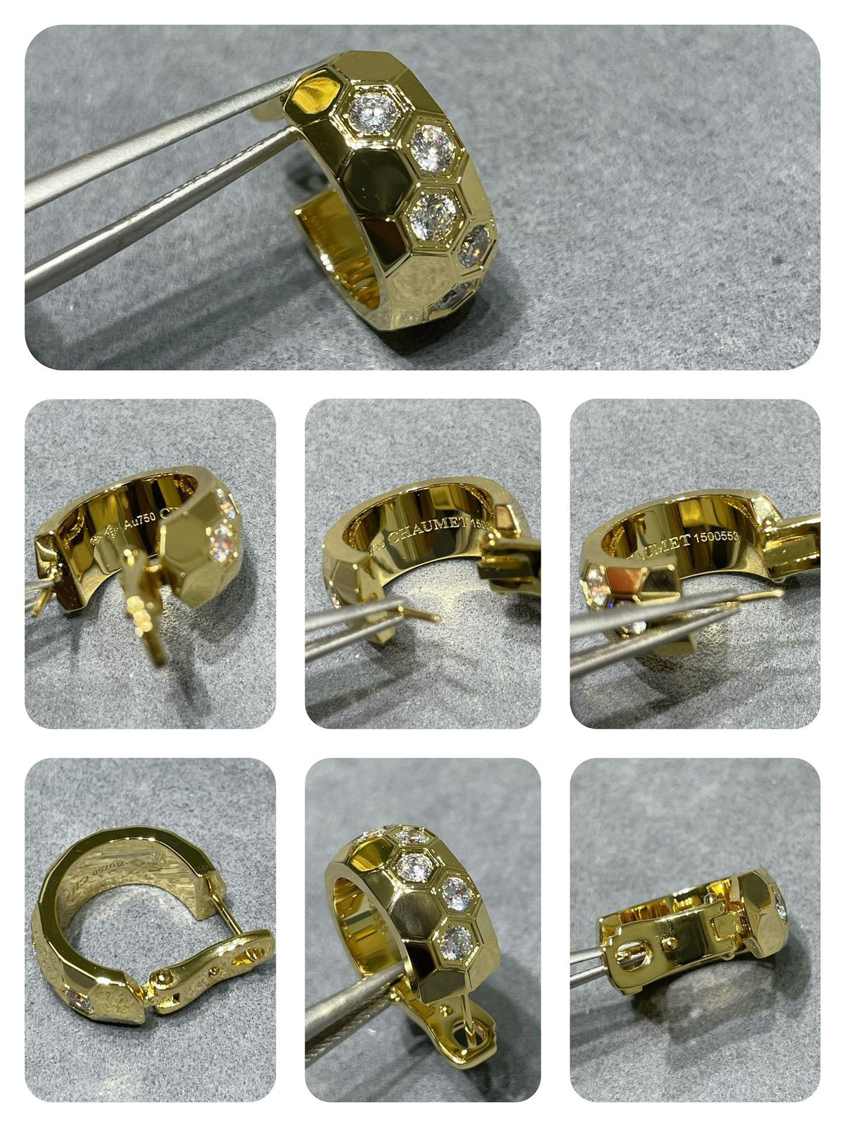 [Elara jewelsry ]BEE LOVE DIAMOND HOOP EARRINGS