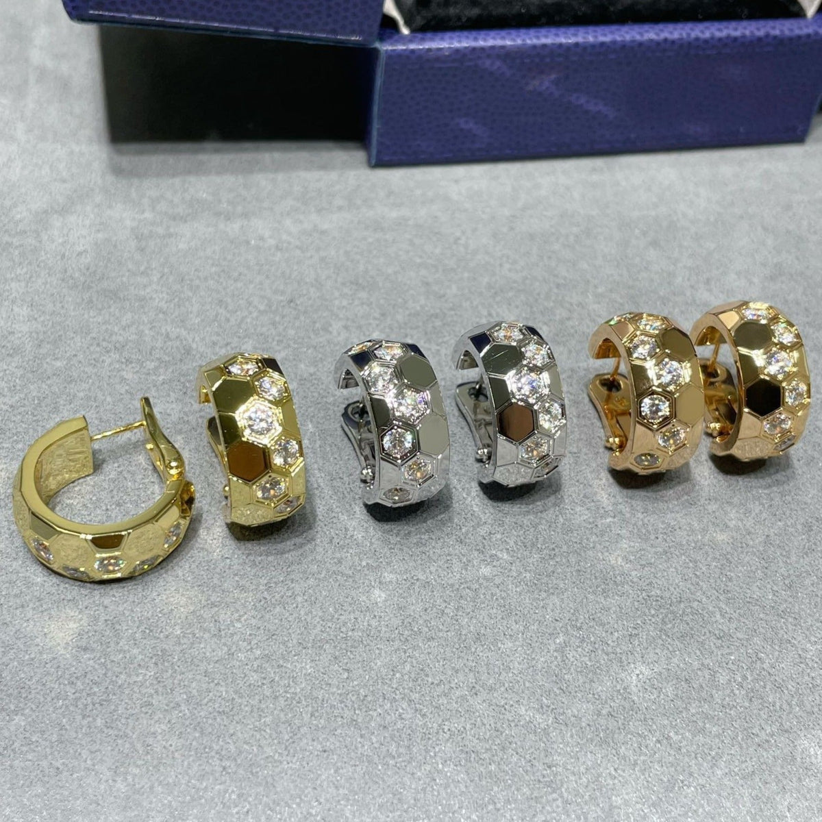 [Elara jewelsry ]BEE LOVE DIAMOND HOOP EARRINGS