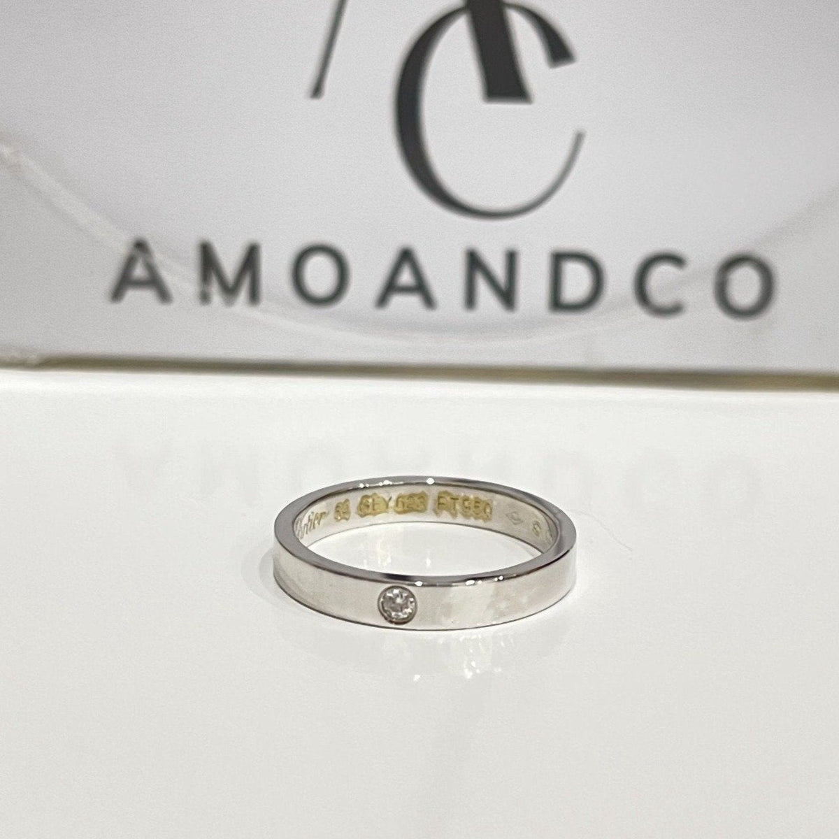 [Elara jewelsry ]LOVE RING 4MM 1 DIAMOND