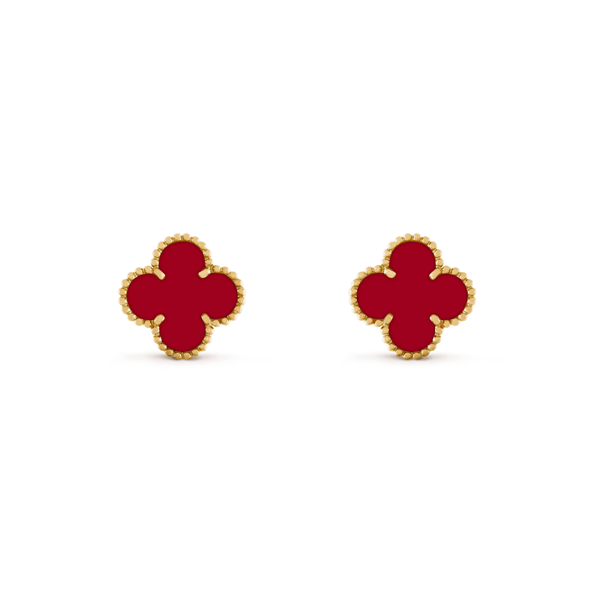 [Elara jewelsry ]CLOVER MEDIUM 1 MOTIFS CARNELIAN  EARRINGS