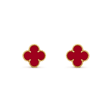 [Elara jewelsry ]CLOVER MEDIUM 1 MOTIFS CARNELIAN  EARRINGS