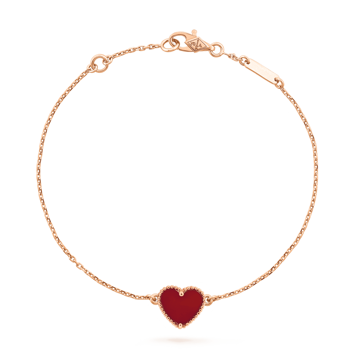 [Elara jewelsry ]HEART CARNELIAN PINK GOLD BRACELET