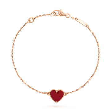 [Elara jewelsry ]HEART CARNELIAN PINK GOLD BRACELET