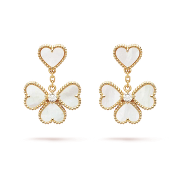 [Elara jewelsry ]CLOVER SWEET WHITE MOP EARRINGS