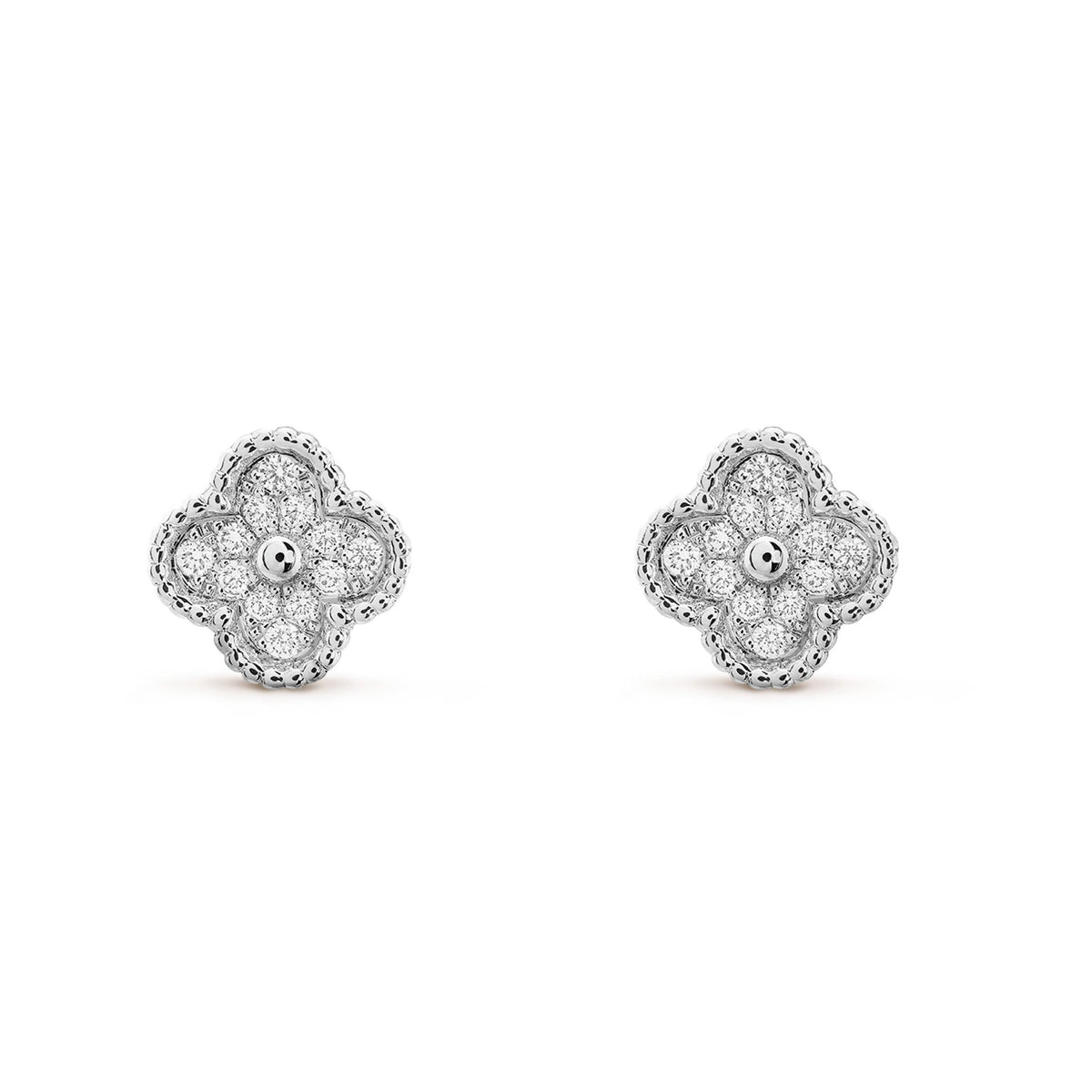 [Elara jewelsry ]CLOVER MINI DIAMOND STUD EARRINGS