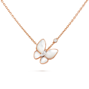 [Elara jewelsry ]BUTTERFLY MOP DIAMOND NECKLACE