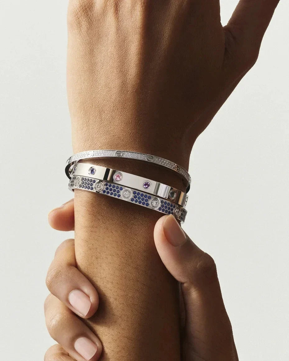 [Elara jewelsry]CLASSIC 6.1MM LOVE BRACELET 10-DIAMOND FULL PAVÉ
