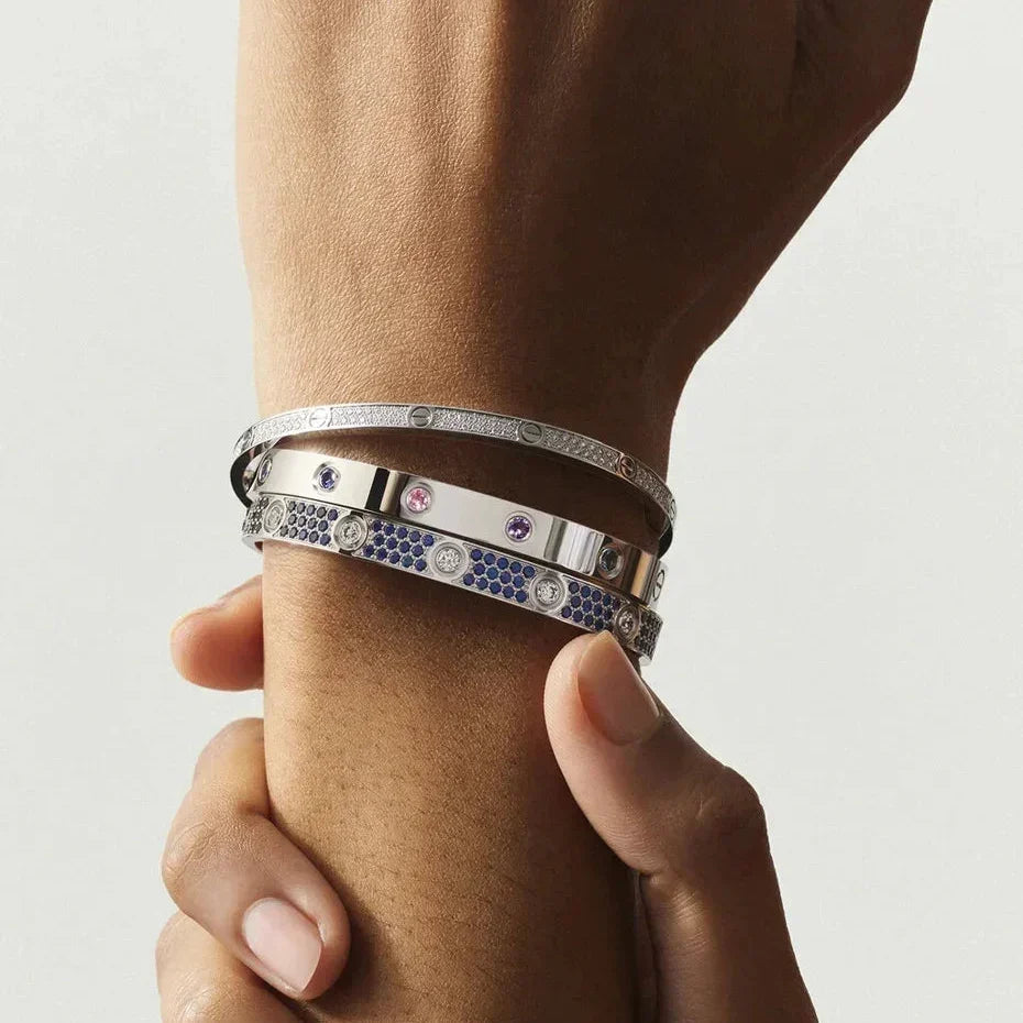 [Elara jewelsry]CLASSIC 6.1MM LOVE BRACELET 10-DIAMOND MULTICOLOR