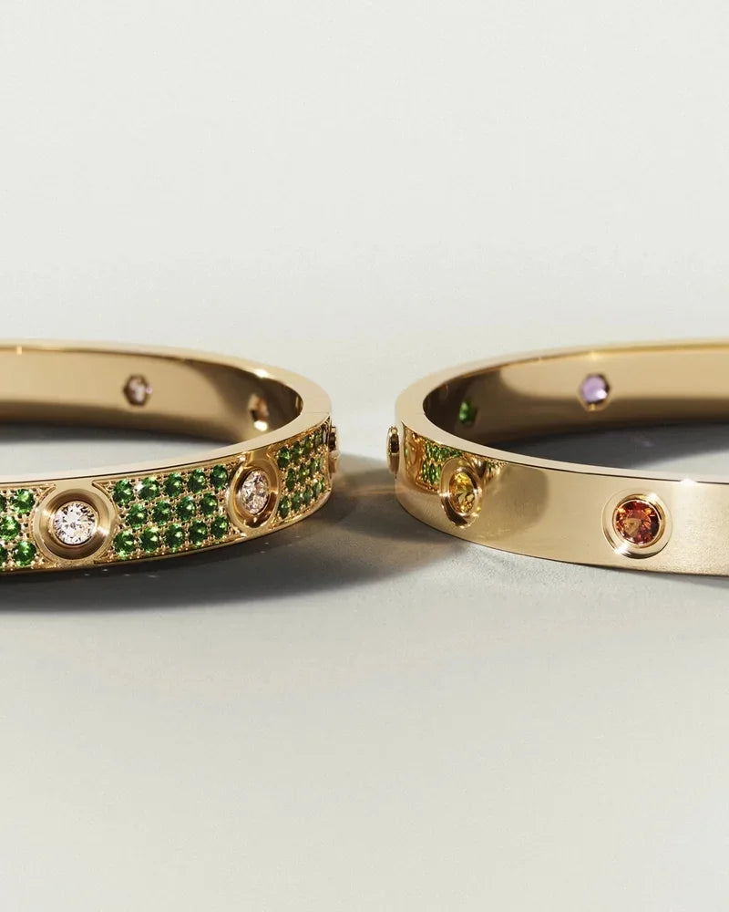 [Elara jewelsry]CLASSIC 6.1MM LOVE BRACELET 10-DIAMOND FULL PAVÉ