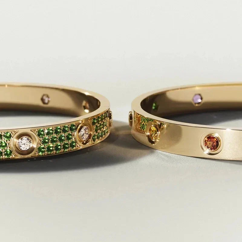 [Elara jewelsry]CLASSIC 6.1MM LOVE BRACELET 10-DIAMOND MULTICOLOR