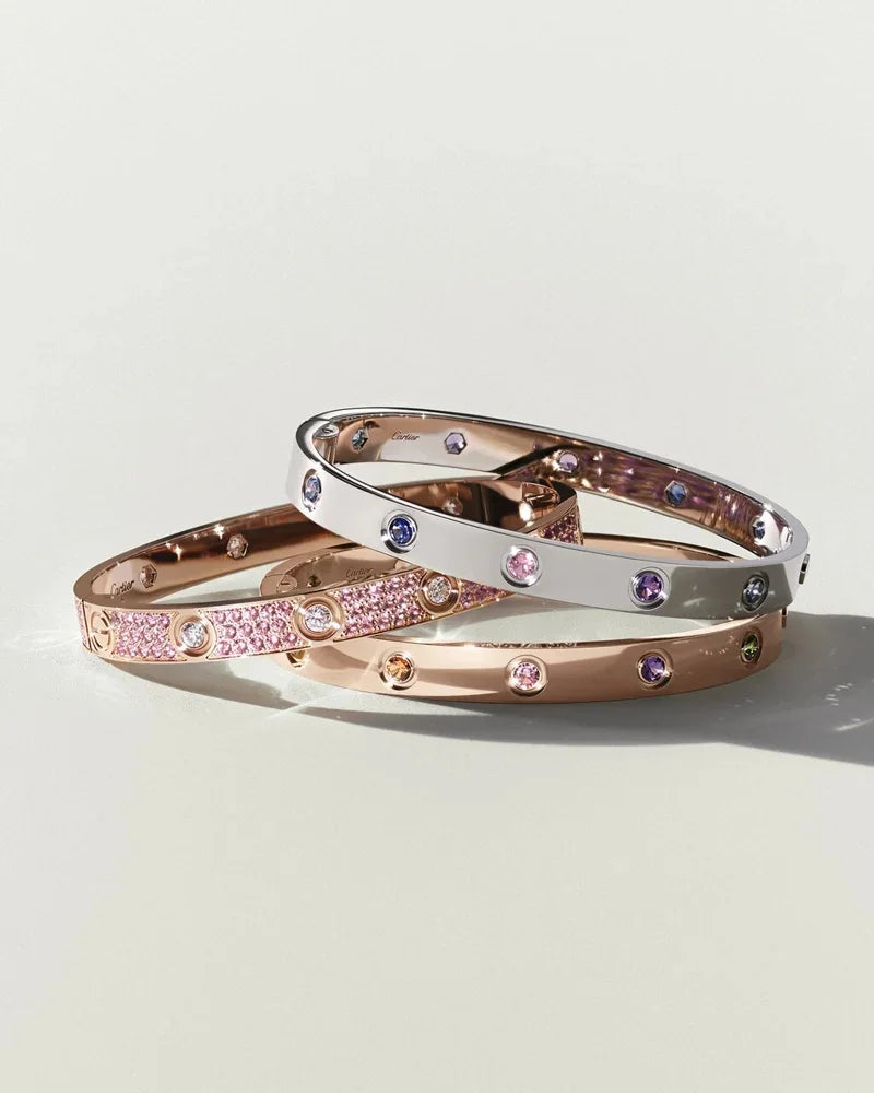 [Elara jewelsry]CLASSIC 6.1MM LOVE BRACELET 10-DIAMOND FULL PAVÉ