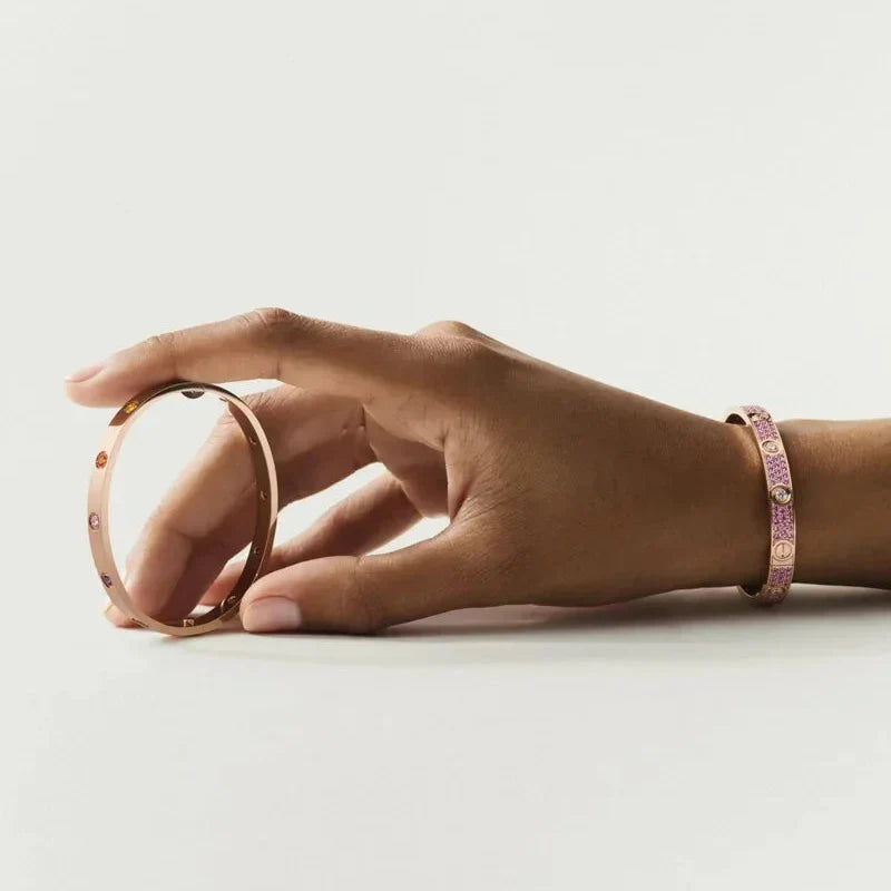 [Elara jewelsry]CLASSIC 6.1MM LOVE BRACELET 10-DIAMOND MULTICOLOR