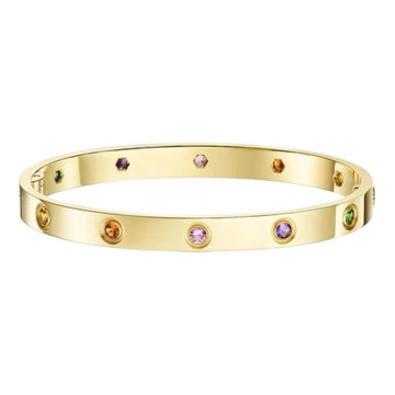 [Elara jewelsry]CLASSIC 6.1MM LOVE BRACELET 10-DIAMOND MULTICOLOR