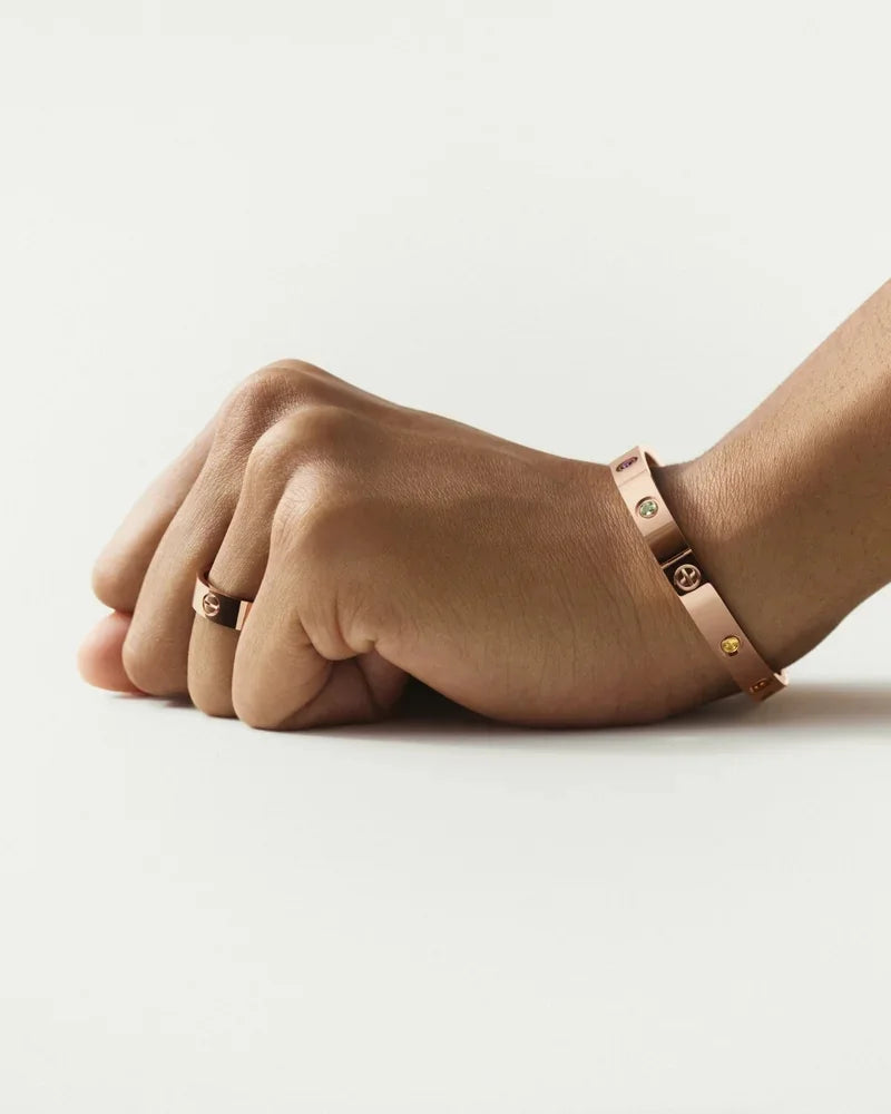 [Elara jewelsry]CLASSIC 6.1MM LOVE BRACELET 10-DIAMOND FULL PAVÉ