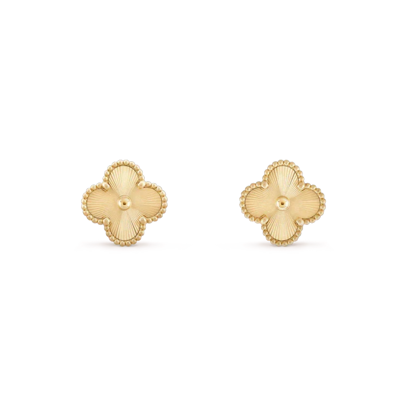 [Elara jewelsry ]CLOVER MINI 9.5MM LASER EARRINGS