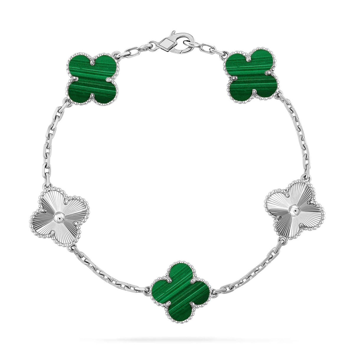[Elara jewelsry ] CLOVER 5 MOTIF MALACHITE BRACELET COLLECTION