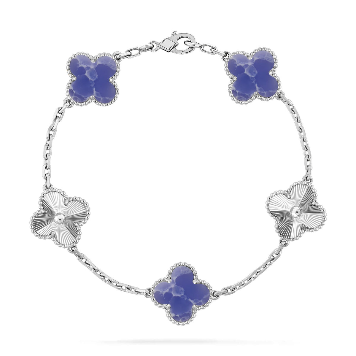 [Elara jewelsry ]CLOVER 5 MOTIF BLUE VEINS BRACELET COLLECTION