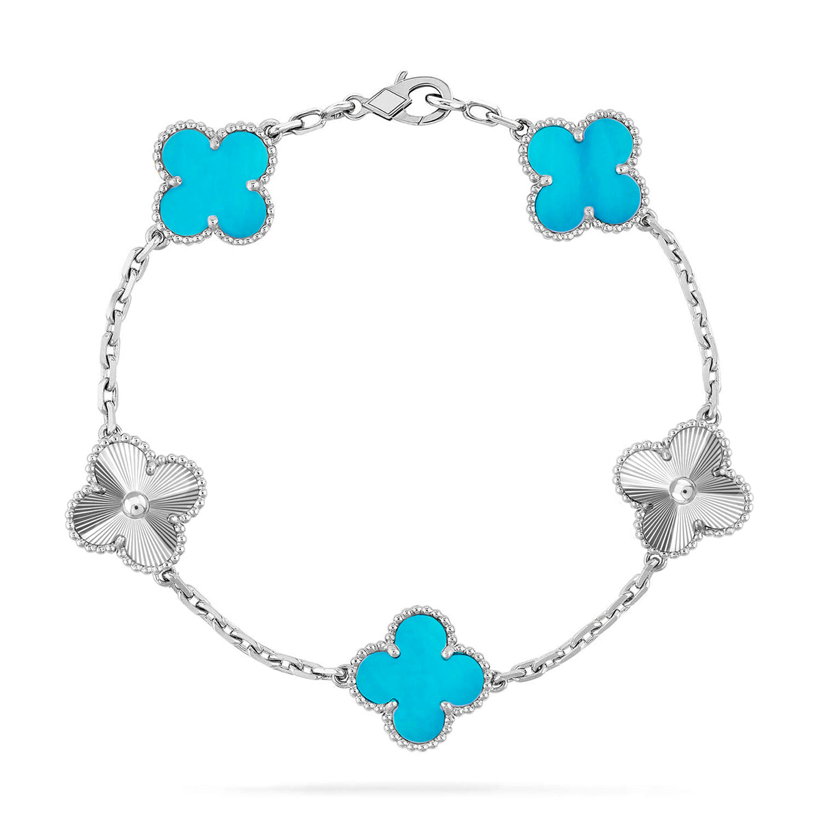 [Elara jewelsry ] CLOVER 5 MOTIF TURQUOISE BRACELET COLLECTION